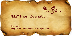 Mülner Zsanett névjegykártya
